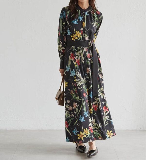 RANAN（ラナン）の「レトロフラワーシャツワンピース（プリントワンピース）」｜詳細画像