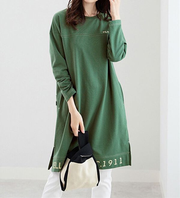 BELLUNA（ベルーナ）の「＜ＦＩＬＡ＞配色ステッチデザインワンピース（その他ワンピース）」｜詳細画像