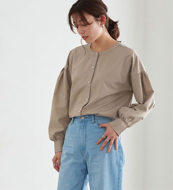 Pierrot（ピエロ）の「２ｗａｙパールボタンブラウス（ブラウス）」｜詳細画像