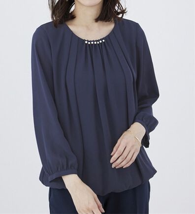 BELLUNA（ベルーナ）の「＜セレモニースタイル＞パール使いブラウス（ブラウス）」