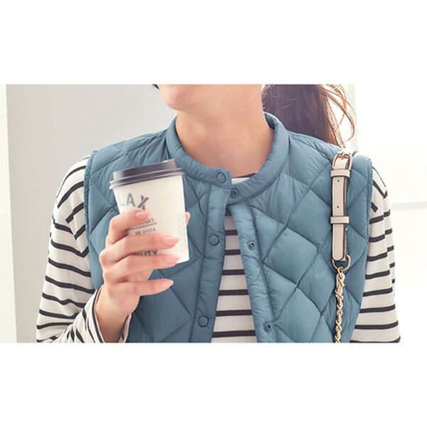 洗える！キルト柄軽量ダウンベスト - ベルーナ【公式】