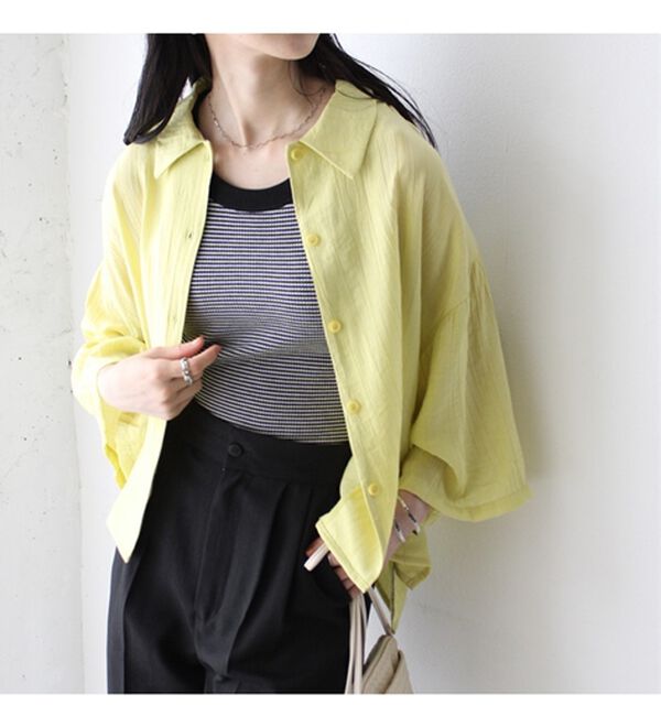 GeeRA（ジーラ）の「ワッシャーポプリンブラウス（ブラウス）」｜詳細画像