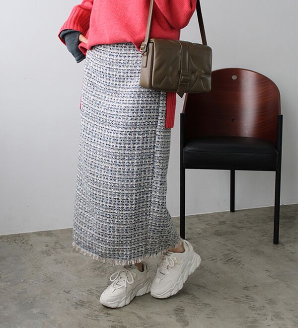 GeeRA（ジーラ）の「ファンシーツイードタイトスカート（ロングスカート）」｜詳細画像