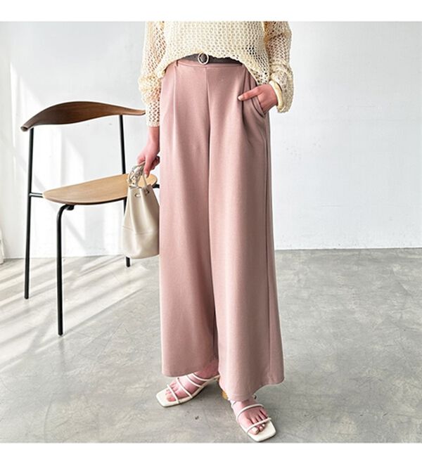 GeeRA（ジーラ）の「接触冷感！美脚ストレッチワイドパンツ（ワイドパンツ・ガウチョ）」｜詳細画像