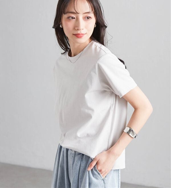 RANAN（ラナン）の「【5つの機能付】ひんやり着回し抜群ベーシックＴシャツ＜選べる着丈＞（Tシャツ）」｜詳細画像