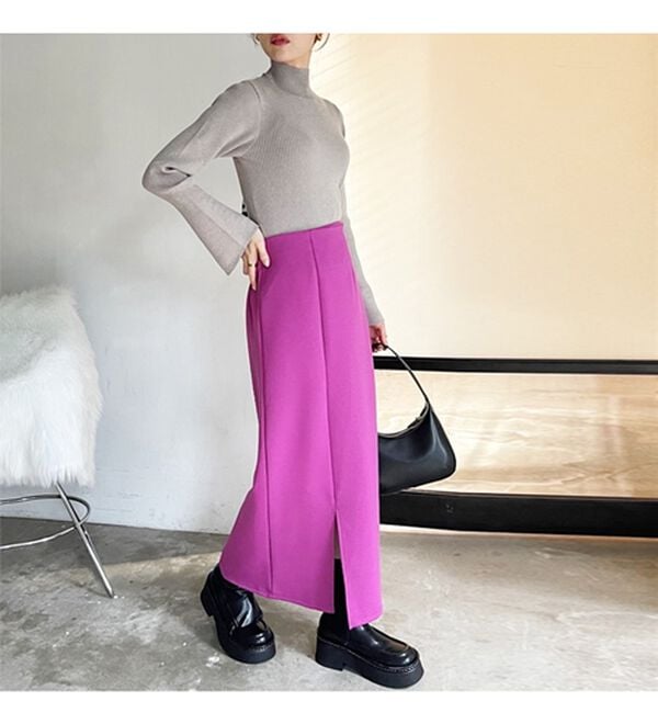 GeeRA（ジーラ）の「楽ちん！滑らか美ラインダンボールナロースカート（ロングスカート）」｜詳細画像