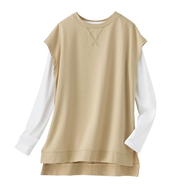 BELLUNA（ベルーナ）の「大人のカジュアルカットソーベスト（カットソー）」｜詳細画像