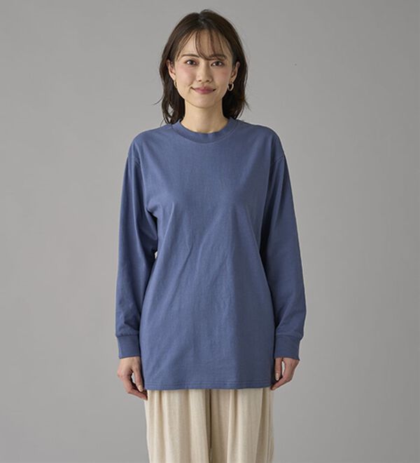 BELLUNA（ベルーナ）の「強撚綿１００％長袖プルオーバー（カットソー）」｜詳細画像