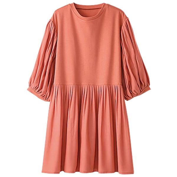 BELLUNA（ベルーナ）の「異素材使いフレアーデザインチュニック（チュニック）」｜詳細画像