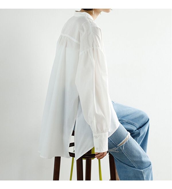 GeeRA（ジーラ）の「イレギュラーヘムスキッパーネックシャツ（シャツ）」｜詳細画像