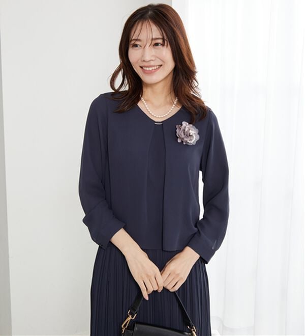 BELLUNA（ベルーナ）の「＜セレモニースタイル＞プリーツデザインワンピ―ス（フォーマルワンピース）」｜詳細画像