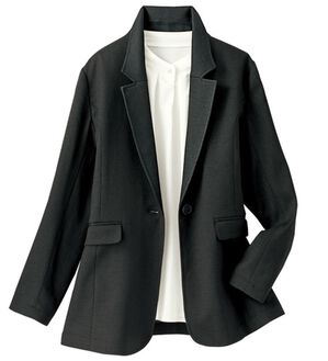 BELLUNA（ベルーナ）の「＜楽スタフィット＞テーラードジャケット（テーラードジャケット）」｜黒