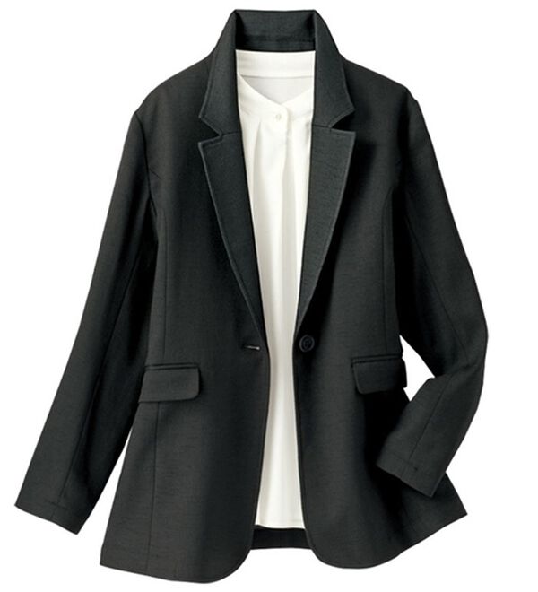 BELLUNA（ベルーナ）の「＜楽スタフィット＞テーラードジャケット（テーラードジャケット）」｜黒