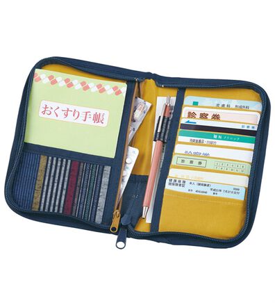 「久留米織　お薬手帳カバー（財布・パスケース）」