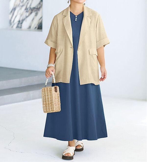 BELLUNA（ベルーナ）の「【小柄さん用】前後２Ｗａｙサマーワンピース（その他ワンピース）」｜詳細画像