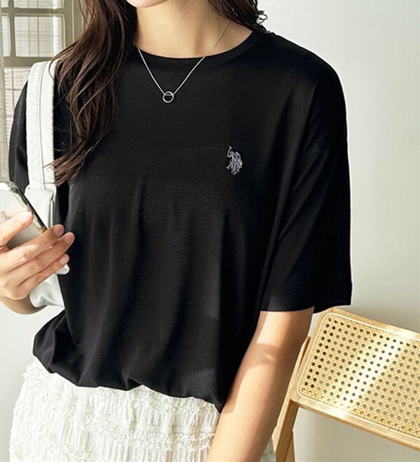 GeeRA（ジーラ）の「【Ｕ．Ｓ．　ＰＯＬＯ　ＡＳＳＮ．】スラブシアーTシャツ（Tシャツ）」｜詳細画像
