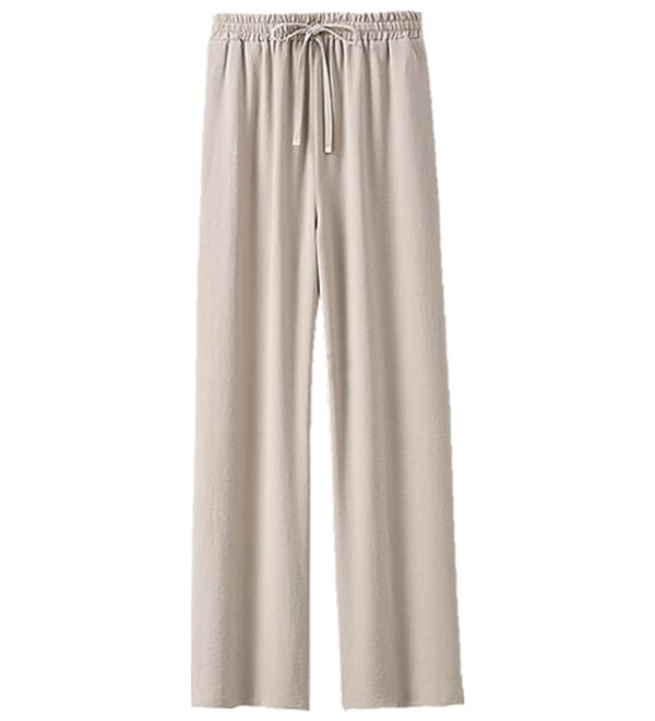 BELLUNA（ベルーナ）の「【快適Ｌａｂ．】お手入れ楽々ビンテージ調素材ワイドパンツ（ワイドパンツ・ガウチョ）」｜詳細画像