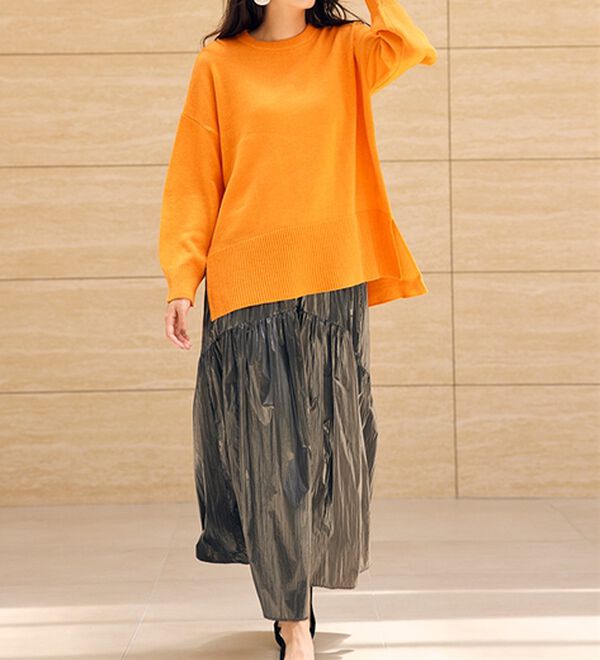 RANAN（ラナン）の「メタリックラウンドティアードスカート（ロングスカート）」｜詳細画像