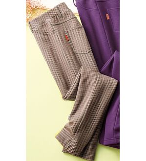 ルフラン（ルフラン）の「ピッタリしない裏側毛布な美脚パンツ（フルレングスパンツ）」｜モカチェック