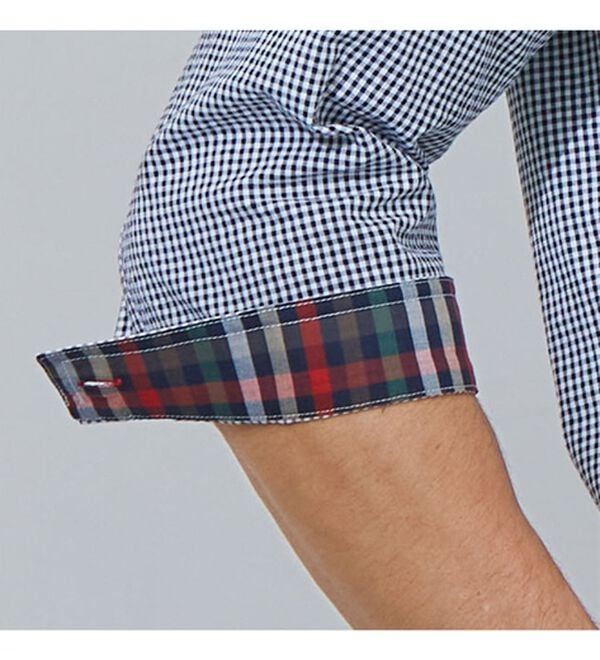 「＜アーノルド　パーマー＞シアサッカーデザインシャツ（長袖・７分袖）（メンズシャツ）」｜詳細画像