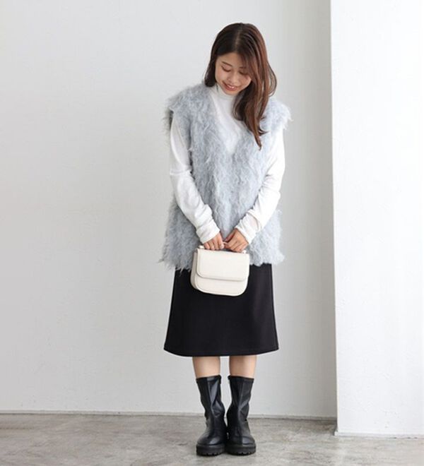 Pierrot（ピエロ）の「丈と柄が選べるカシミヤタッチＩラインスカート（ロングスカート）」｜詳細画像