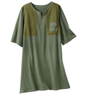 BELLUNA（ベルーナ）の「スラブ調素材メッシュ切替チュニック（チュニック）」｜詳細画像