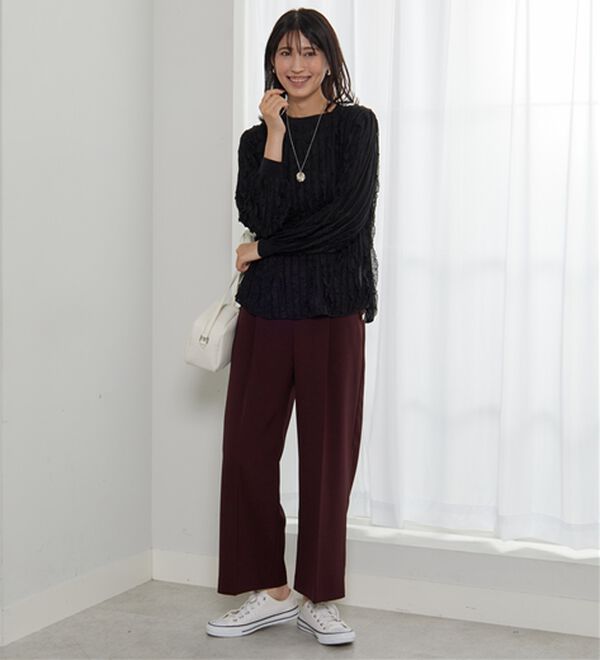 BELLUNA（ベルーナ）の「フリルジャカード素材プルオーバー（カットソー）」｜詳細画像