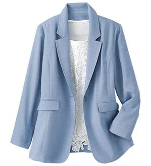 BELLUNA（ベルーナ）の「＜楽スタフィット＞テーラードジャケット（テーラードジャケット）」｜ブルー