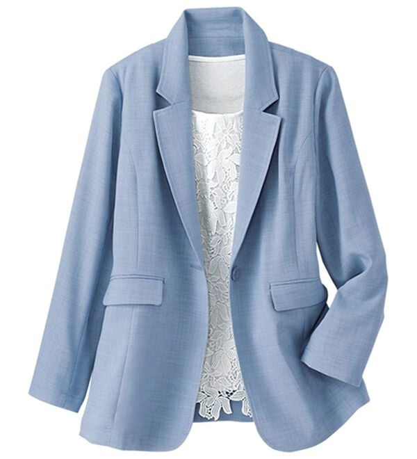 BELLUNA（ベルーナ）の「＜楽スタフィット＞テーラードジャケット（テーラードジャケット）」｜ブルー