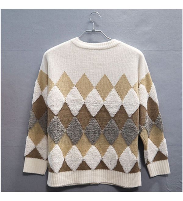 BELLUNA（ベルーナ）の「＜ｓｏｒａｆｕｋｕ＞アーガイル柄ニットカーディガン（ニットカーディガン）」｜詳細画像