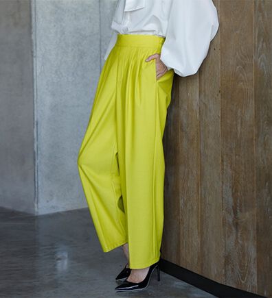 RANAN（ラナン）の「キレイ見え！防風ワイドパンツ（フルレングスパンツ）」