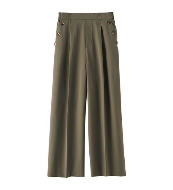 BELLUNA（ベルーナ）の「【ヨコストレッチ・紫外線カット・選べる2丈】サラもちライト快適ワイドパンツ（ワイドパンツ・ガウチョ）」｜詳細画像