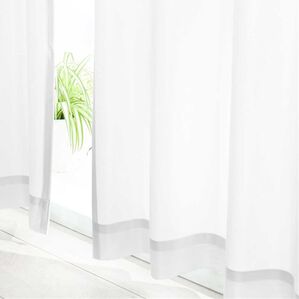 iellio（イエリオ）の「ＵＶ９９％カットプレミアムレースカーテン＜２枚組・洗える・採光・断熱保温・見えにくい・省エネ節電・引っ越し・模様替え＞（レースカーテン）」｜ホワイト