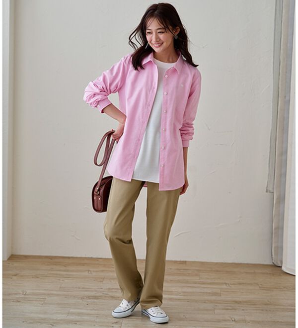 BELLUNA（ベルーナ）の「【ＰＯＬＯ　ＢＣＳ】オックス素材刺しゅうシャツ（シャツ）」｜詳細画像