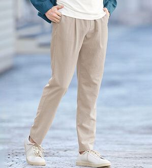 リネンタッチワンタックワイドパンツ・オープンカラーワイドシャツ