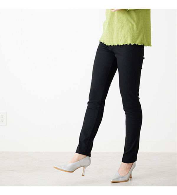 BELLUNA（ベルーナ）の「静電防止！蓄熱綿サテンストレッチカラーパンツスリム（フルレングスパンツ）」｜詳細画像