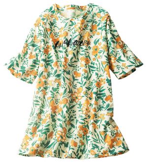 ルフラン（ルフラン）の「さらり快適！プリントゆるＴシャツ（Tシャツ）」｜イエロー系