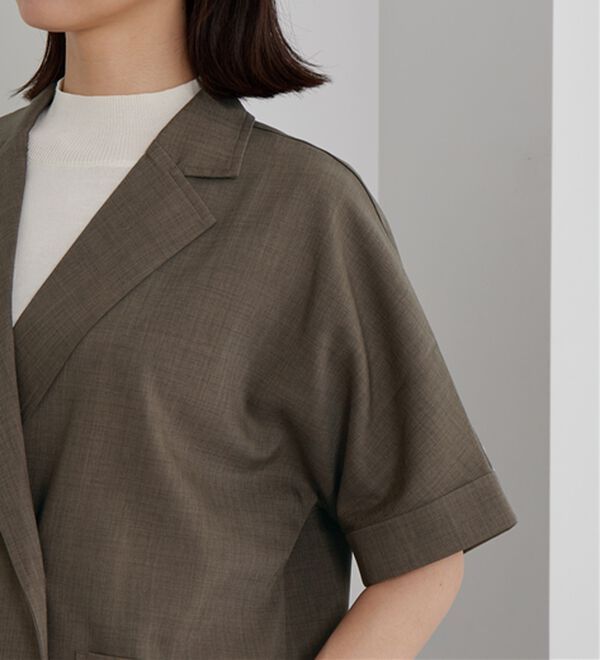 BELLUNA（ベルーナ）の「麻調素材ダブルテーラードジャケット（テーラードジャケット）」｜詳細画像
