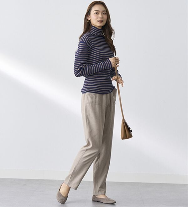 BELLUNA（ベルーナ）の「綿１００％やわらかゆるパンツ（フルレングスパンツ）」｜詳細画像