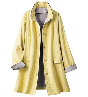 ルフラン（ルフラン）の「配色ピンソニック素材コート＜グラテル＞（ハーフコート）」｜イエロー系