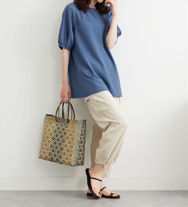 BELLUNA（ベルーナ）の「ポコポコ素材ふんわり袖チュニック（チュニック）」｜詳細画像