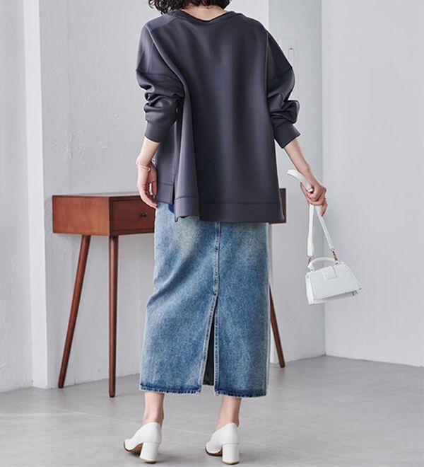 RANAN（ラナン）の「＜ＨＳ＞編立衿ポイントきれいめスウェット（カットソー）」｜詳細画像