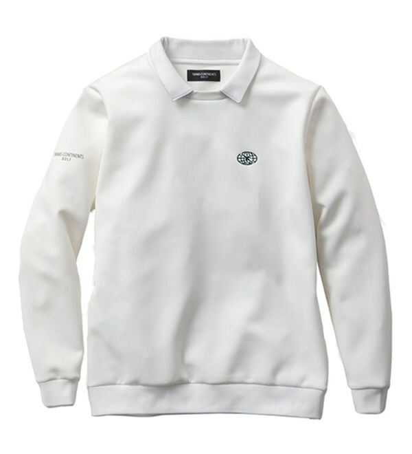 「＜トランスコンチネンツゴルフ＞伸感覚！技ありポロトレーナー（メンズトレーナー）」｜ホワイト