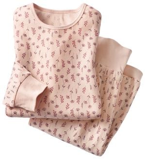 LAVIENNE（ラヴィエンヌ）の「肌にやさしい綿混のワッフルパジャマ（パジャマ・ルームウェア）」｜ボタニカルピンク