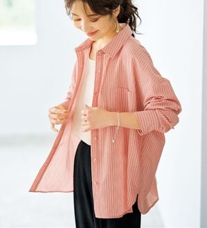 BELLUNA（ベルーナ）の「【接触冷感】シワになりにくい透け感シャツ（シャツ）」｜詳細画像