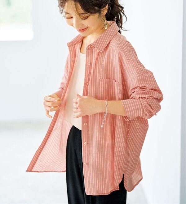 BELLUNA（ベルーナ）の「【接触冷感】シワになりにくい透け感シャツ（シャツ）」｜詳細画像