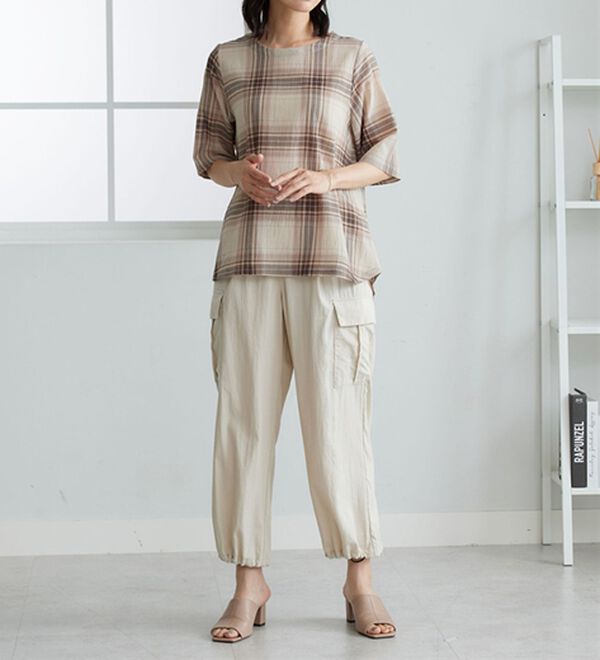 BELLUNA（ベルーナ）の「さらっと快適！Tシャツ見えブラウス（ブラウス）」｜詳細画像