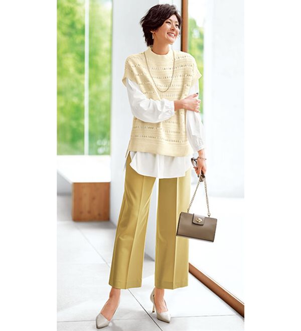 サマ見え！タック使いワイドパンツ - ベルーナ【公式】 