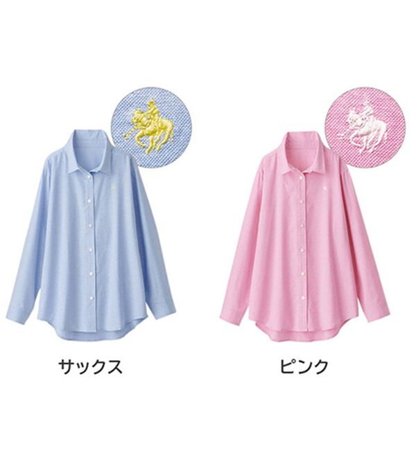 BELLUNA（ベルーナ）の「【ＰＯＬＯ　ＢＣＳ】オックス素材刺しゅうシャツ（シャツ）」｜詳細画像