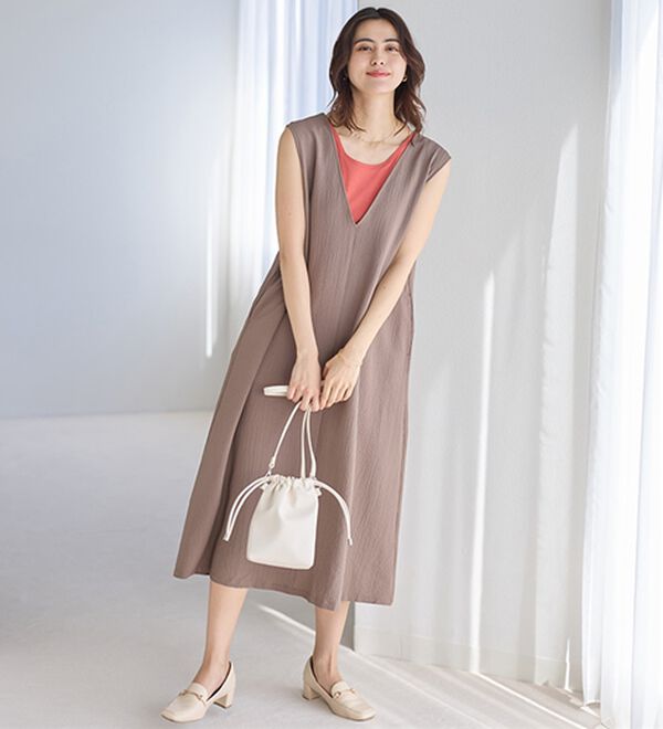 「【医師オススメ】ＵＶカット綿１００％カップ付タンクトップ＜カラフルコットン＞（肌着・インナーウェア）」｜詳細画像